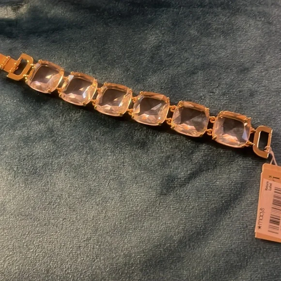 Lauren by Ralph Lauren Elegant Gold and Crystal Bracelet NWT - Picture 3 of 7